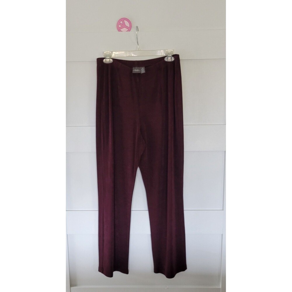 Travelers BY Chicos pants wrinkle free silky flowy pull on elastic waist size 2R